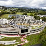 Le Genolier Innovation Hub a ouvert ses portes vendredi. KEYSTONE/JEAN-CHRISTOPHE BOTT